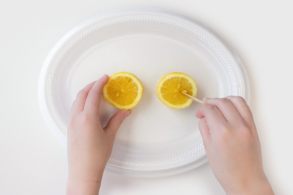 Poking holes in lemon