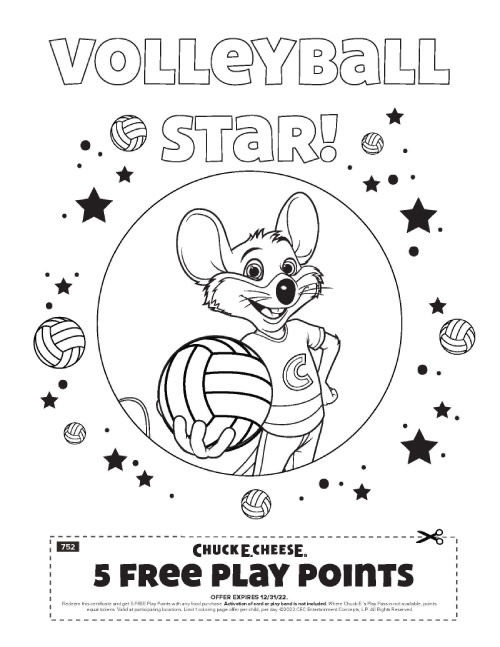 Volleyball Star coloring sheet