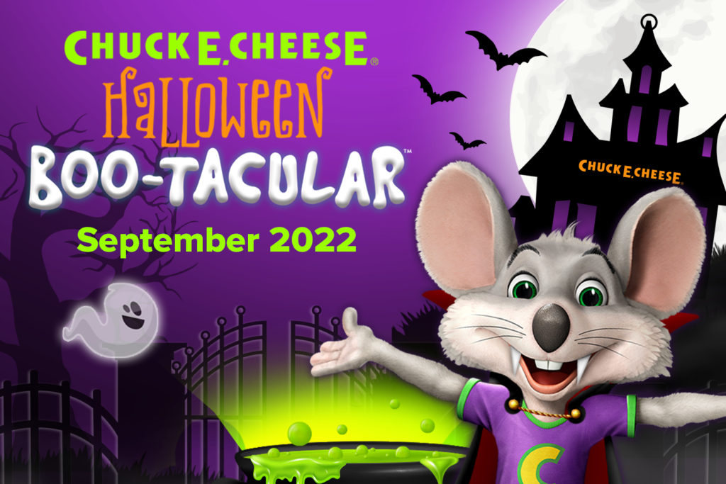 Chuck E Cheese Halloween Boo-tacular graphic