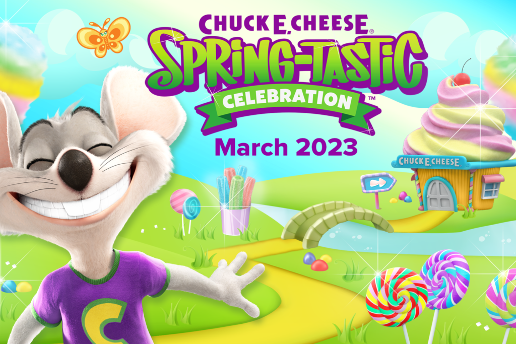 Chuck E. Cheese Spring-tastic graphic