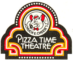 Chuck E. Cheese pizza time theatre original sign and llgo