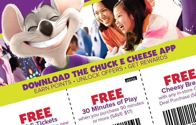 Some Chuck E. Cheese coupons