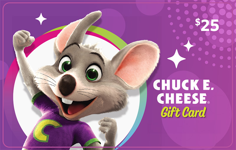 a Chuck E. Cheese gift card