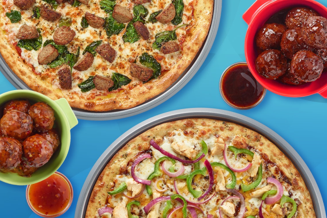 pizza and meatballs