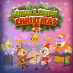 Chuck E. Cheese & friends celebrating Christmas together