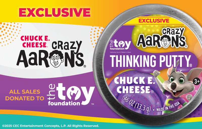 Exclusive Chuck E. Cheese Thinking Putty