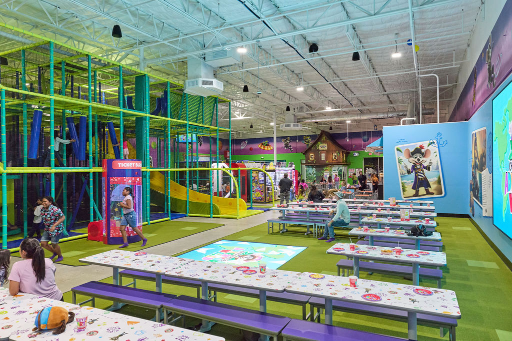 Colorful indoor play area for children
