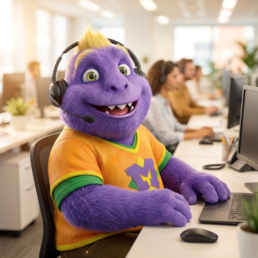 Munch as a telephone operator