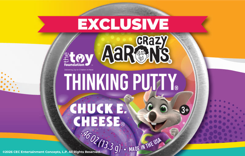 Exclusive Crazy Aaron's Thinking Putty, Chuck E Cheese
