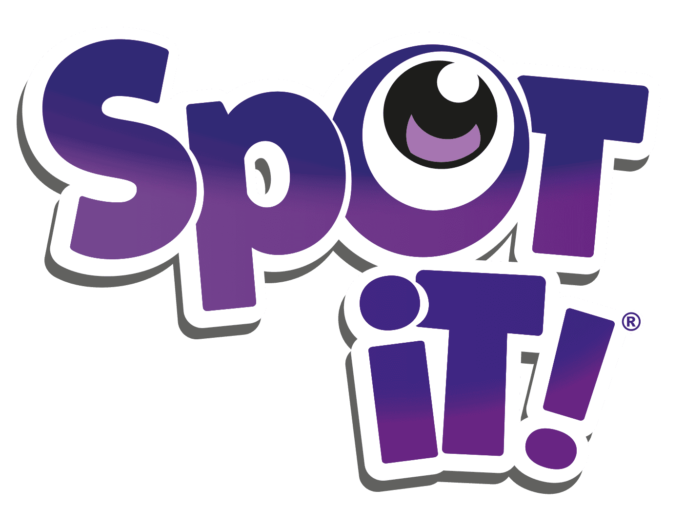Spot It! game logo with a stylized eye as the 'o' in 'Spot'.