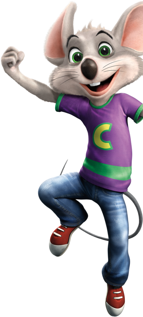 Chuck E. Cheese jumping
