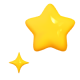 Two small decorative stars